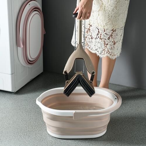 Portable Foldable Bucket Folding Washing Basin Silicone Collapsible Bucket Outdoor Household Tools Bathroom Kitchen Clean Bucket