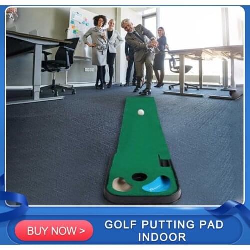 Portable Golf Putting Pad Indoor Outdoor Training Golf Hitting Carpet Mini Putting Ball Pad Washable Anti-Slip Practice Golf Mat