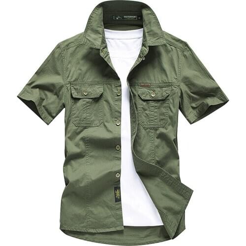 Casual shirt men Short sleeve shirt cotton fashion summer shirt large size Short sleeve shirt shirts for men