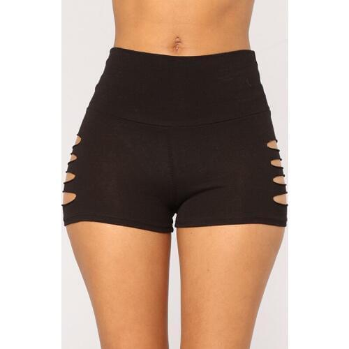Sexy Womens High Waist Shorts Athletic Gym Workout Running Fitness Hollow Out Athletic Breathable Female Sexy Biker Shorts 2019