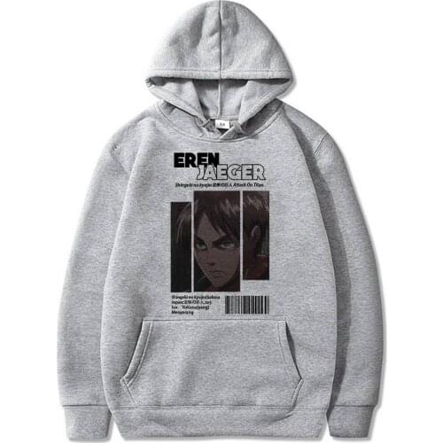 Japan Anime Attack on Titan Eren Men Hoodies Printing Harajuku Sweatshirts Hip Hop Fleece Hooded 2021 New Womens Streetwear
