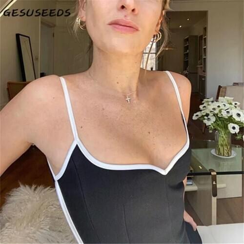 Black crop top summer sexy tops women 2020 spaghetti strap top casual v neck camis knit sleeveless cami top army green cami gray