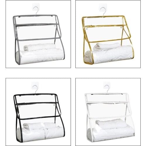 Waterproof Transparent Bathroom Storage Bag for Clohes Phone Hanging Hook Shower Bags Home Dormitory Bath Organizer