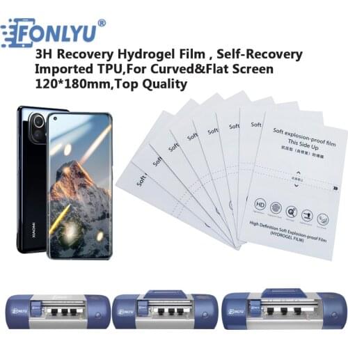 110pcs FONLYU Flexible Hydrogel Film 3h Recovery For F200 F140 F150 Auto Film Cutting Machine Mobile Phone Screen Front Film Cut