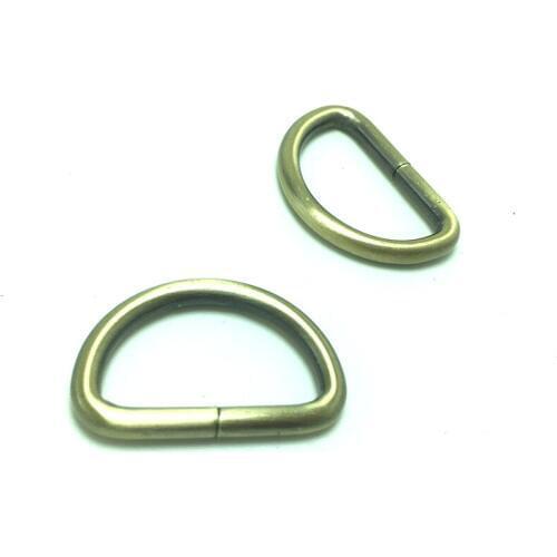 12pcs D Ring Metal Buckle Dee Clasp 20mm 25mm Bronze DIY Belt Strap Chain Luggage Leather Bag