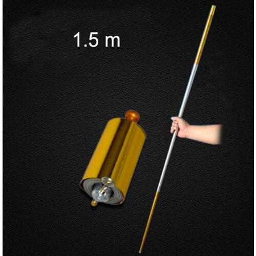 150CM length Appearing Cane side gold middle silver cudgel metal magic tricks professional magician stage street magie illusion