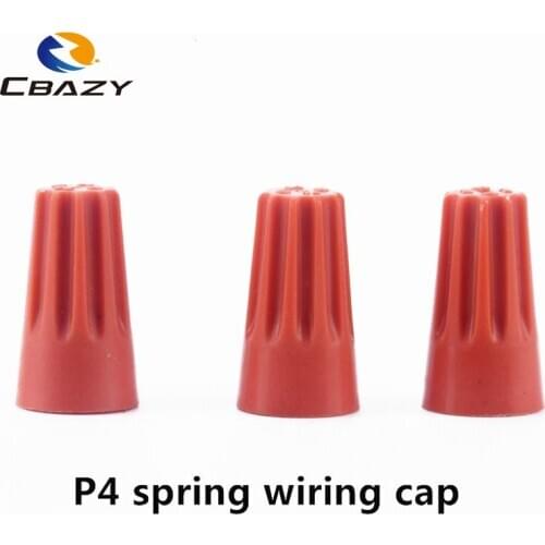 2017 NEW 100pcs/lot P4 Twist Nut Electrical Wire Connector Terminals Cap Spring Insert Assortment Color Orange