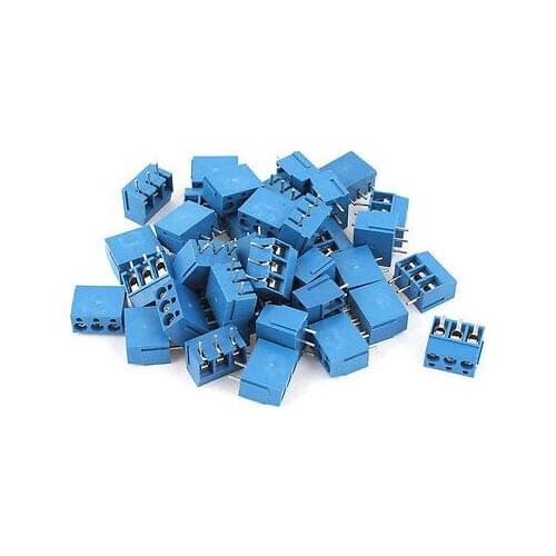 38Pcs 3Way 3Pin PCB Screw Terminal Block Connector 5mm Pitch for 14-22AWG Wire