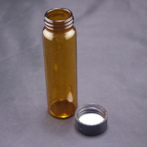 40ml Sample bottle brown glass screw top each bid for 1pc