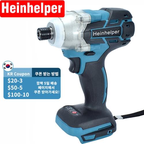 Cordless Electric Impact brushless Wrench Screwdriver Power Tool 1/4" Square Rechargeable Wrench LED Light for Makita Battery