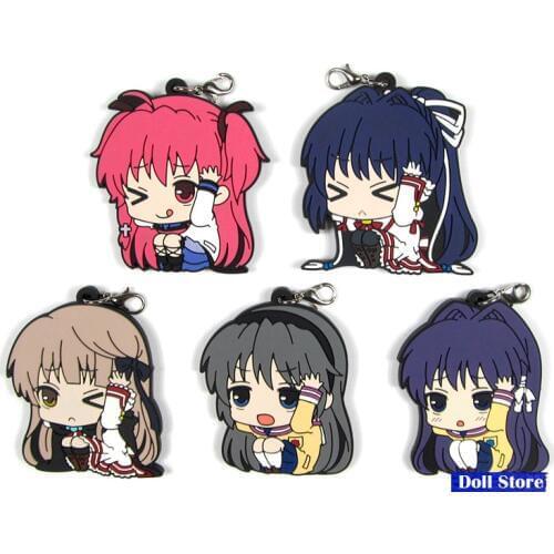 Angel Beatsclannad Rewrite Original Japanese anime figure rubber mobile phone charms/key chain/strap D262