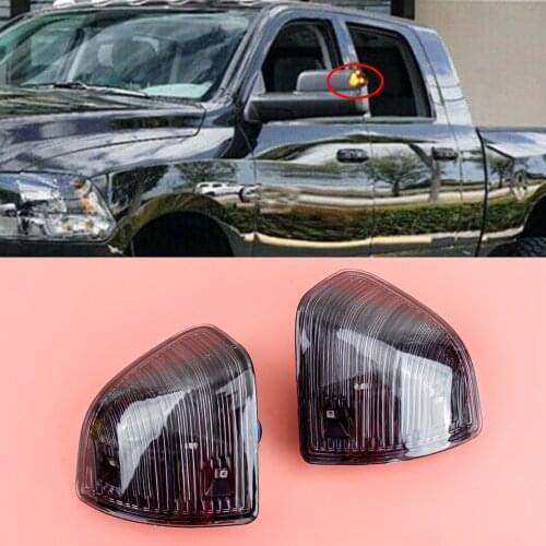 1 Pair Car Smoked Lens Amber LED Side Mirror Turn Signal Light Fit for Dodge Ram 1500 2500 3500 4500 5500 2011 2012 2013 2014