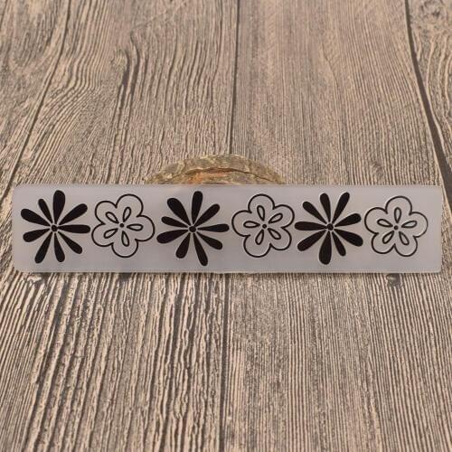 Flowers Rectangle Plastic Embossing Folder Stencil Template For Scrapbooking Paper Birthday Card Decoration