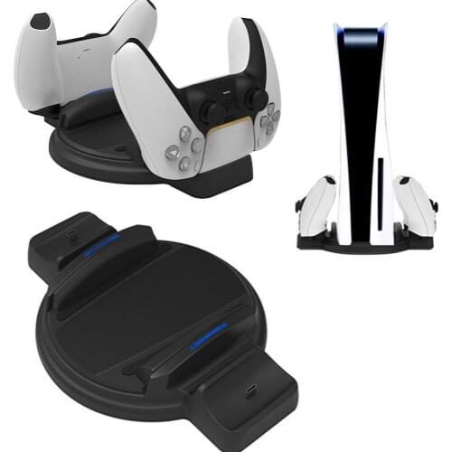 Dual Fast Charger for PS5 Wireless Controller USB Type-C Charging Cradle Dock Storage Station Stand for Sony PlayStation5 Gamepa