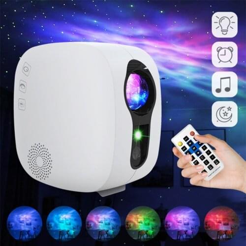 Galaxy Projector Laser Starry Sky Projector EU US LED Night Light Lamp With Bluetooth Music Remote Control Bedroom Decoration