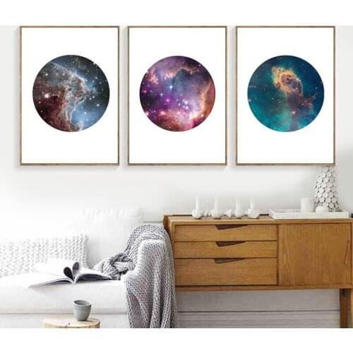 Nordic Style Canvas Hd Print Milky Way Landscape Poster Home Decoration Painting Wall Art Simple Picture For Living Room Modular