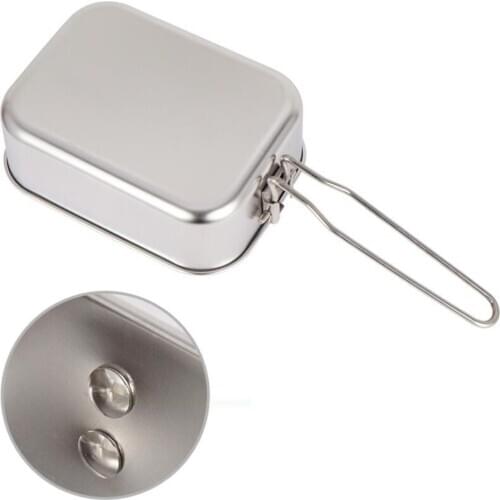 Lunch Box Bento Food Container Handle Lid for Kids Men Women Stainless Steel