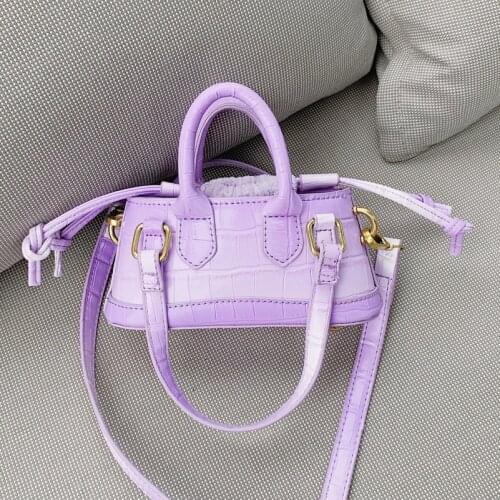 High Quality Gradient Color Small Bag 2021 Portable Tote Bag Ladies Luxury One Shoulder Messenger Stone Pattern Small Square Bag