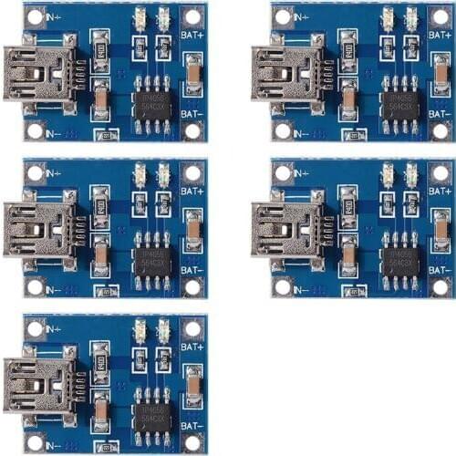 5X 5V Mini USB 1A Lithium Battery Charging Board Module Linear Charger Board TP4056 TE106