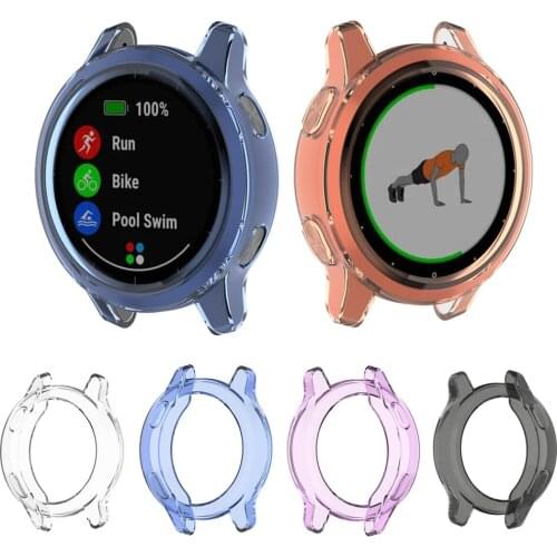 TPU Soft Case Protector Frame For Garmin Venu 2 / 2S Smartwatch Protective Cover For Garmin Vivoactive 4S / 4 Watch Cases Shell