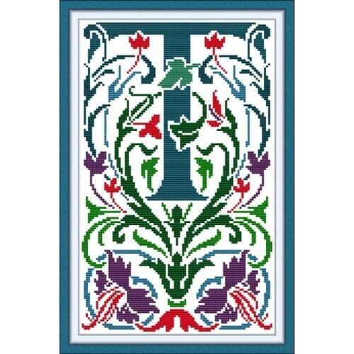 Letter Joy Sunday Stamped Cross Stitch Kits Patterns 14CT 11CT Printed Counted DIY Handmade Art Craft Embroidery Needlework Sets