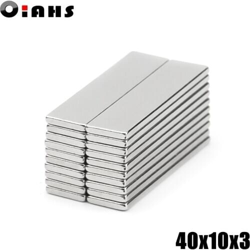 5pcs F40x10x3mm Super Powerful Strong Rare Earth Block NdFeB Magnet Neodymium N35 Magnets F40*10*3mm- Free Shipping