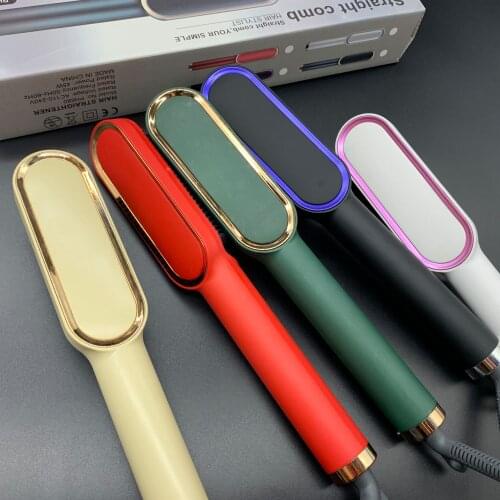New Beard Straightener Brush Hair Straightener Comb Wireless Portable Ionic Hair Straightener Brush Comb for Men Women
