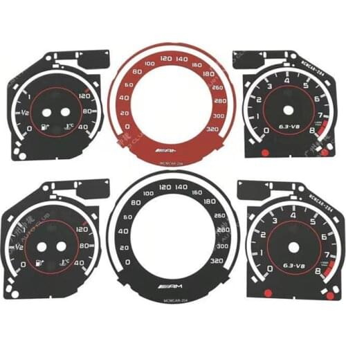 Gauge Faces For Mercedes C Class W204 C220 E Class W212 GLK E63 CLS Dashboard Upgrade AMG Cluster Overlay Facelift 320KM/H