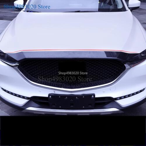Cover trimming modified medium net modified decorative bright strip For Mazda CX-5 CX5 CX 5 2018 Accessories Exterior Chromium