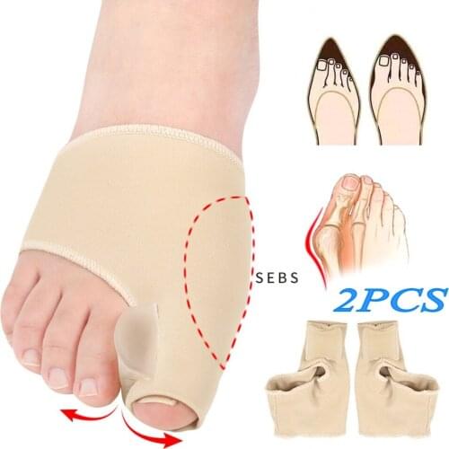 2Pcs of Toe Separator Orthotics Feet Valgus Bunion Corrector Foot Care Bone Thumb Adjuster Correction Pedicure Sock Straightener