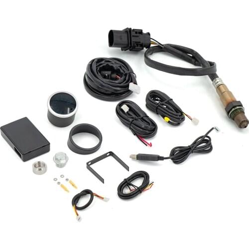 2''52mm Smoke Lens Wideband Car Air Fuel Ratio Gauge Meter With O2 Oxygen Sensor for 12v car