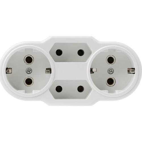 EU Type Conversion Plug 1 TO 4 Way EU Standard Power Adapter Socket Travel Plugs