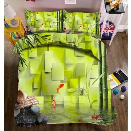 Super king size quilt cover Twin king size Queen Bed Line 3D bedding set bedsheet Duvet Pillowcase bed cover n Bamboo pattern