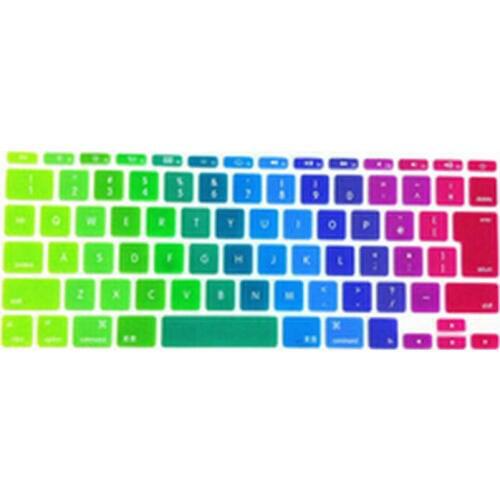 Japanese JP keyboard Rainbow English Letter Keyboard Cover Skin Protector 100X For Apple MacBook Air 11" 11.6 For Mac book 11"