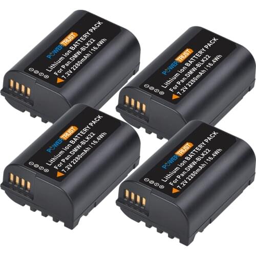 Replacement 2280mAh DMW-BLK22 DMWBLK22 Battery for Panasonic Lumix DC-S5 Digital Cameras