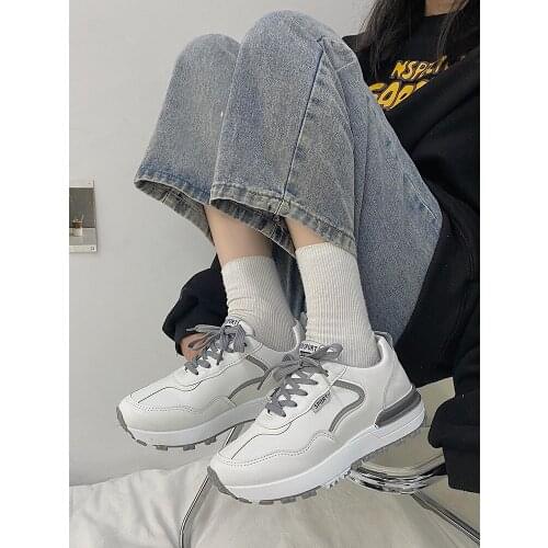 Sports shoes womens spring and autumn 2021 fashion all-match mesh breathable trend net red casual shoes with the same paragraph