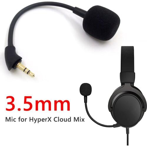 1pcs Replacement Game Mic 3.5mm Microphone Boom for Kingston HyperX Cloud Mix Gaming Headset Accessories