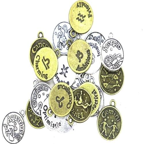 12PCS/lot Personality Pattern Retro Metal Pendant DIY Jewelry Clothing Labels Tags Handmade Craft Sewing Accessories