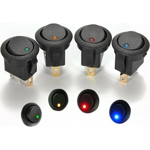 12V LED Inverter Rocking Rocker Switch ROUND SPST ON-OFF for BOAT Car orange