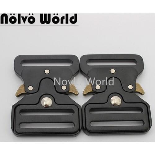2-30 pieces 2 colors 66*51mm 1-1/2'' dark black color insert buckle for backpack suitcase bag strap adjust buckle