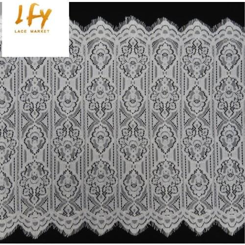 48cm x 300 cm Fashion cord french chantilly lace trim strip garment accessory DIY sewing home decorative fabric craft material