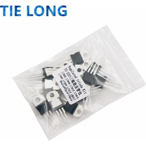 8value*2pcs=16pcs 7805 7809 7812 7815 7905 7912 7915 LM317T TO-220 Transistor Assortment Kit Voltage Regulator