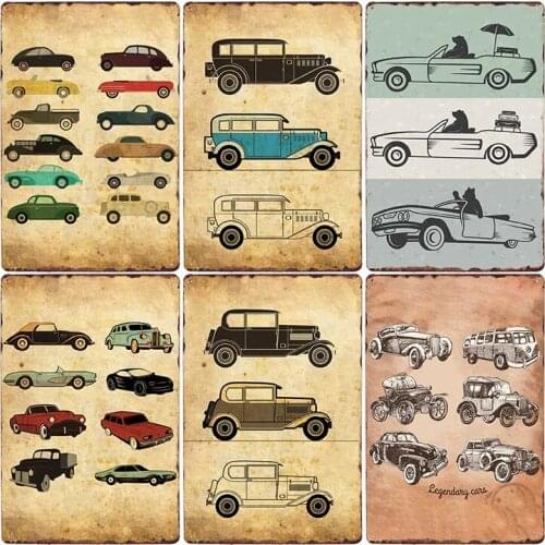 Car Garage Retro Decor Metal Wall Art Vintage Plate Tin Poster for Home Design Plaque Sign Decoration for Room