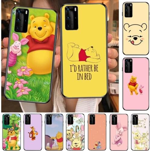 Disney Better Winnie Bear Phone Case For Huawei P40 p30 P20 10 9 8 Lite E Pro Plus Black Etui Coque Painting Hoesjes comic fas