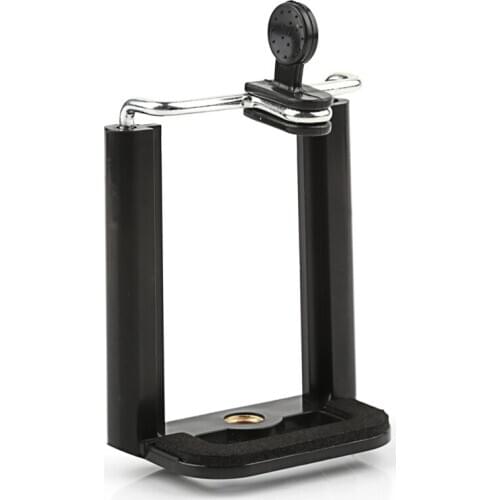 Black Phone Holder Tripod for Phone Tripod Stand with 1/4 inch Nut Screw Hole Selfie Stick Phone Clip Camera Accessories