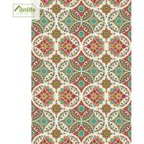 Funlife® Mandala Model Door Decals Home Bedroom Waterproof Window Door Stickers Self-Adhesive Privacy DIY Window Glass Stickers