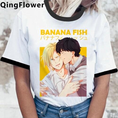 Harajuku Anime Banana Fish T Shirt Men Manga Unisex Streetwear T-shirt Casual Short Sleeve Tshirt Homme Hip Hop Top Tees Male