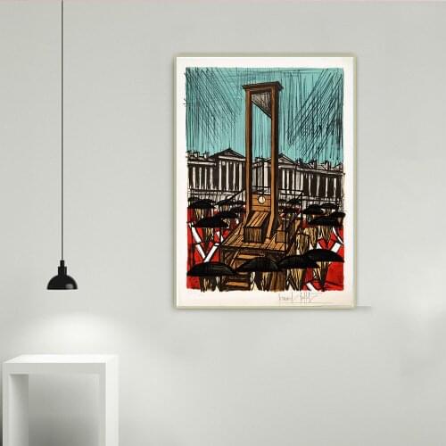 The guillotine, 1977 by Bernard Buffet Canvas Oil Painting Art Aesthetic Decorative Picture Wall Hanging Decor Home Decoration