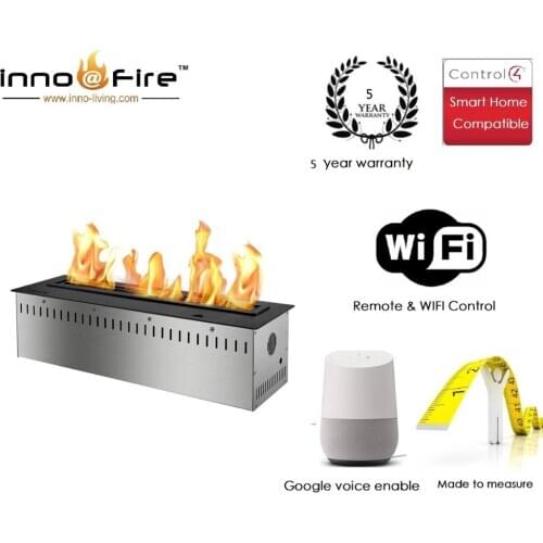 Inno-Fire 36 inch intelligent real flame bioethanol fuel burning fireplace