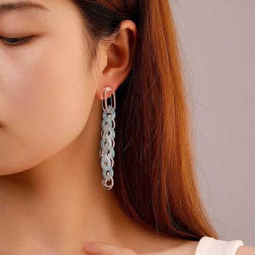 Fashion Elegant Acrylic Earrings For Women Trend Punk Korean Style Statement Transparent Earrings Bohemian Jewelry Accessories